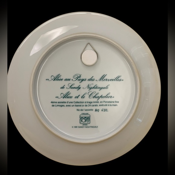 Limoges,  Alice in Wonderland collection Limited Edition, Plate #4 - Picture 5 of 8